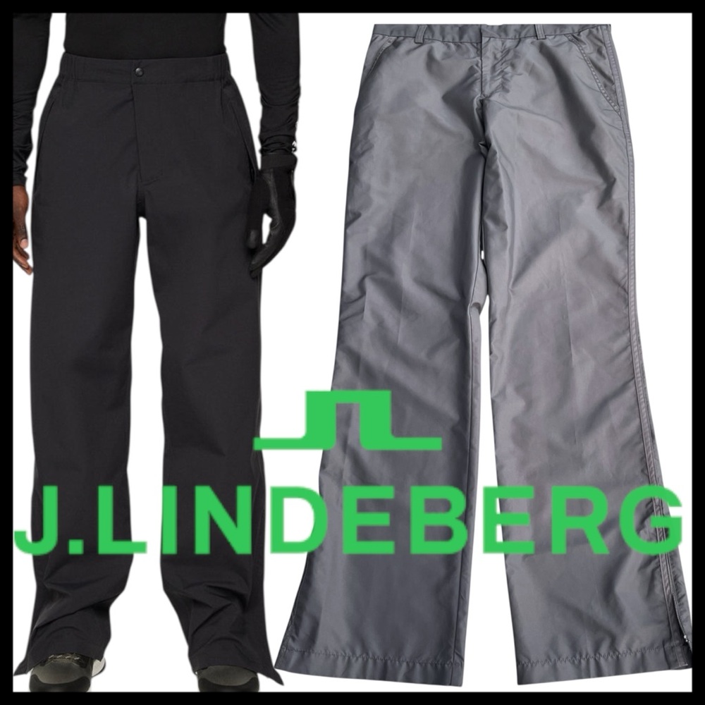 J.Lindeberg Black Zip Hem Golf Rain Pants (32x34)